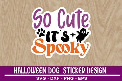 Halloween Dog Sticker Design Template SVG CraftingStudio 