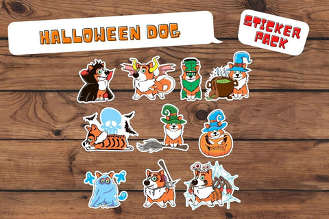 Halloween Dog Stickers Sublimation SvgOcean 