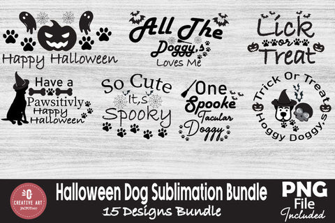 Halloween Dog Sublimation Bundle - 15 Dog Sublimation PNG Sublimation jacpot007 