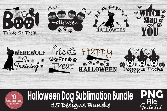 Halloween Dog Sublimation Bundle - 15 Dog Sublimation PNG Sublimation jacpot007 