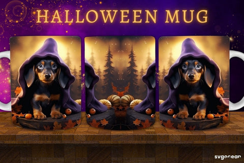 Halloween Dogs Mug Wrap Bundle | 11 Oz | Sublimation Sublimation SvgOcean 