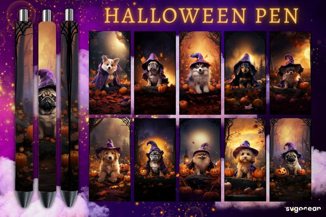 Halloween Dogs Pen Wrap Bundle | Sublimation Sublimation SvgOcean 
