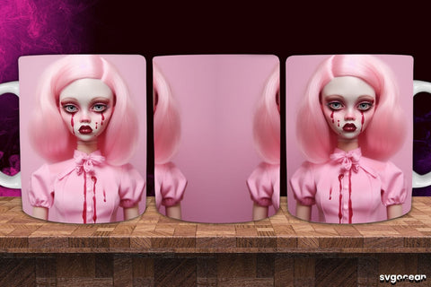Halloween Doll Mug Wrap Bundle | 11 Oz | Sublimation Sublimation SvgOcean 