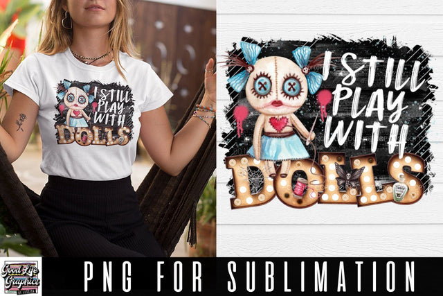 Halloween doll sublimation PNG Sublimation Good Life Graphics By Jessica 