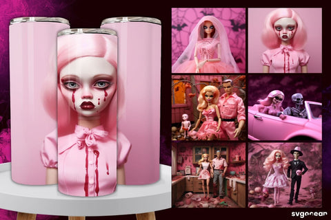 Halloween Doll Tumbler Wrap Bundle | 20 Oz | Sublimation Sublimation SvgOcean 