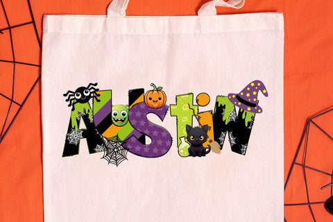 Halloween Doodle Letters PNG, Spooky Fun Alpha Bundle Sublimation Crafty Mama Studios 