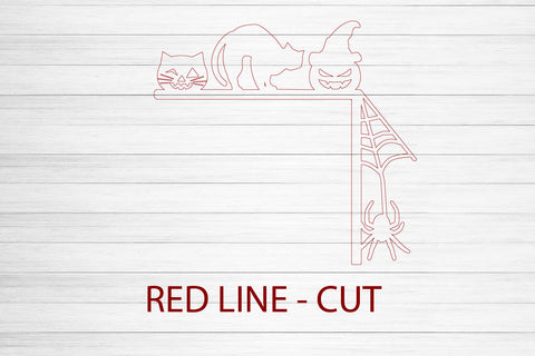 Halloween Door Corner. Halloween Laser Cut. Halloween SVG. SVG Samaha Design 