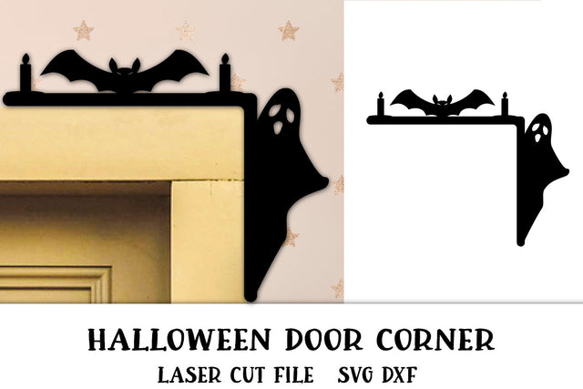 Halloween Door Corner. Halloween Laser Cut. Halloween SVG. SVG Samaha Design 