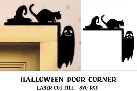 Halloween Door Corner. Halloween Laser Cut. Halloween SVG. SVG Samaha Design 