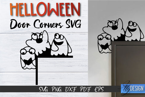 Halloween Door Corner SVG Bundle | Halloween Laser Files SVG Fly Design 