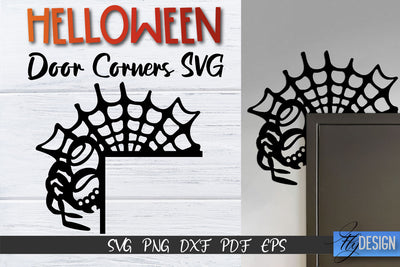 Halloween Door Corner SVG | Halloween Laser Files SVG Fly Design 