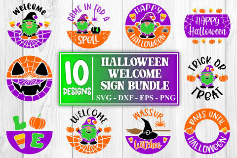 Halloween Door Hanger SVG Bundle Door Hanger Bundle Halloween SVG Bundle Gnome Svg Bundle Halloween Welcome Sign Svg Bundle Ghost SVG SVG Whistlepig Designs 