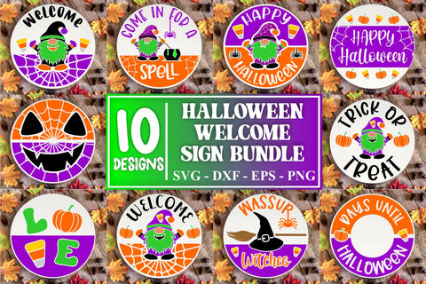 Halloween Door Hanger SVG Bundle Door Hanger Bundle Halloween SVG Bundle Gnome Svg Bundle Halloween Welcome Sign Svg Bundle Ghost SVG SVG Whistlepig Designs 