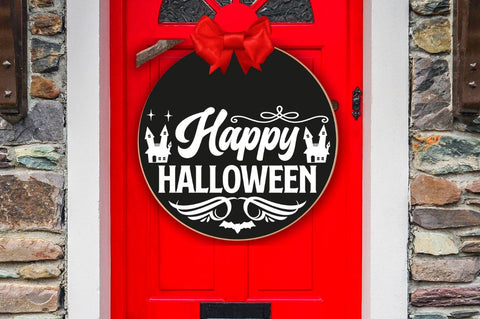 Halloween Door Sign SVG Bundle, Halloween Round Door Sign Bundle SVG DESIGNISTIC 