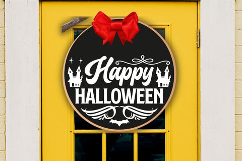 Halloween Door Sign SVG Bundle, Halloween Round Door Sign Bundle SVG DESIGNISTIC 