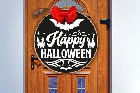 Halloween Door Sign SVG Bundle, Halloween Round Door Sign Bundle SVG DESIGNISTIC 