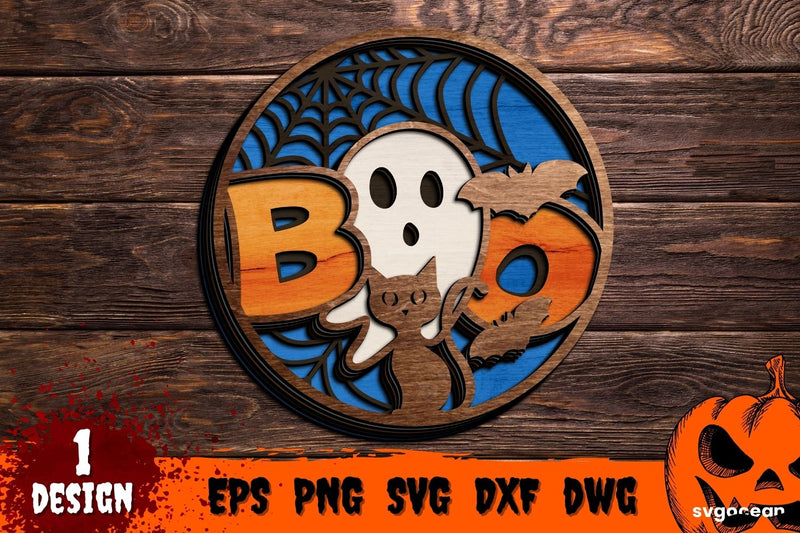 Halloween Door Hanger Laser Cut Svg Bundle - So Fontsy