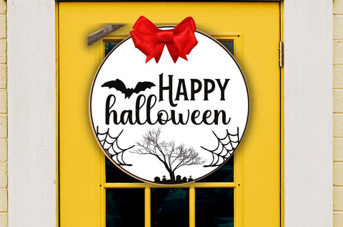 Halloween Door Sign SVG Bundle SVG DESIGNISTIC 