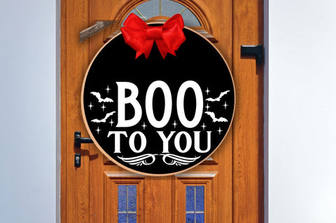 Halloween Door Sign SVG Bundle SVG DESIGNISTIC 