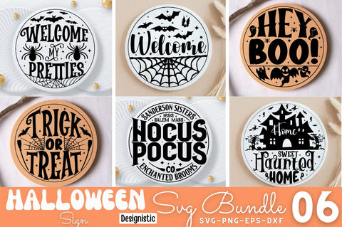 Halloween Door Sign SVG Bundle, SVG DESIGNISTIC 