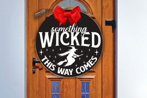 Halloween Door Sign SVG Bundle SVG DESIGNISTIC 