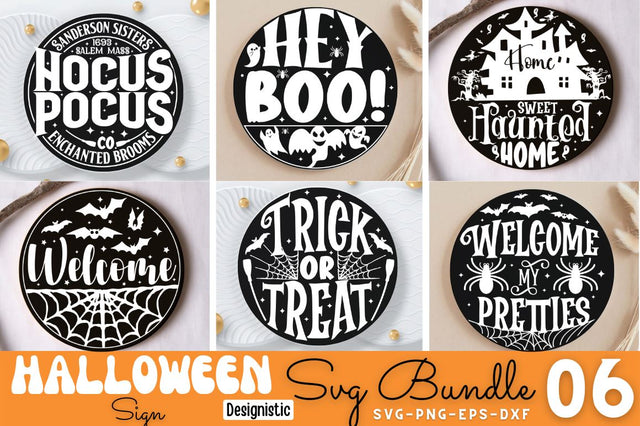Halloween Door Sign SVG Bundle, SVG DESIGNISTIC 