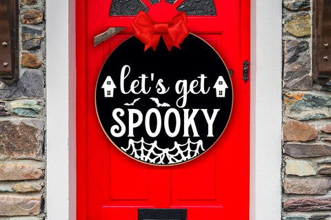 Halloween Door Sign SVG Bundle SVG DESIGNISTIC 