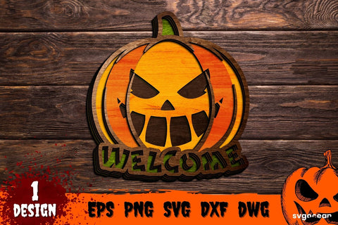 Halloween Door Sign Svg | Laser Cut | Door hanger SVG SvgOcean 
