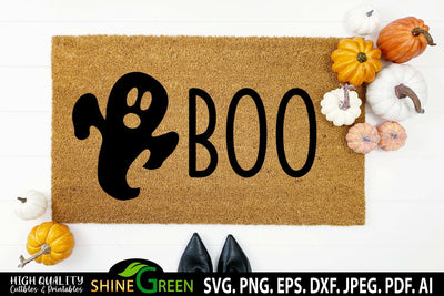 Halloween Doormat SVG - Boo Sign SVG SVG Shine Green Art 