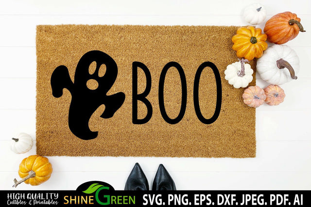 Halloween Doormat SVG - Boo Sign SVG SVG Shine Green Art 