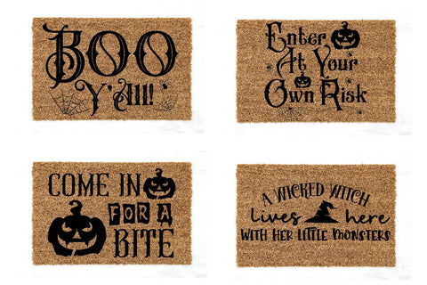 Halloween Doormat SVG Bundle, Halloween Doormat Bundle SVG Paper Switch 