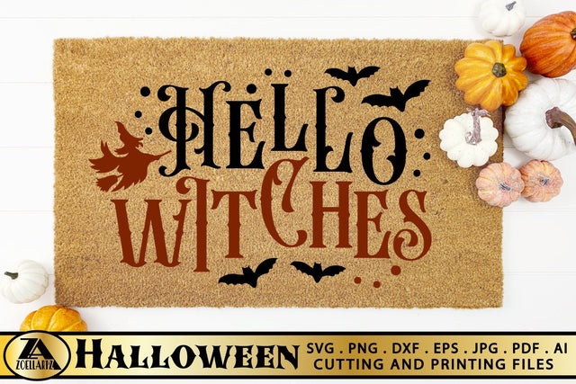 Halloween Doormat SVG Hello Witches SVG Halloween Cut Files SVG zoellartz 