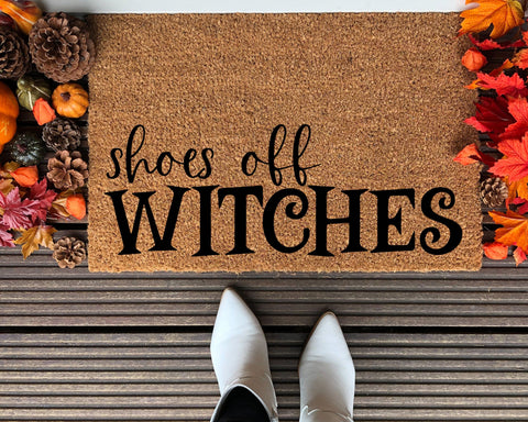 Halloween Doormat SVG - Shoes Off Witches Halloween Cut File SVG Simply Cutz 