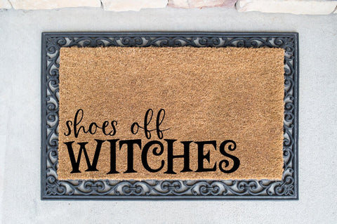 Halloween Doormat SVG - Shoes Off Witches Halloween Cut File SVG Simply Cutz 