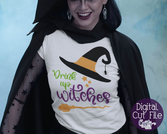 Halloween - Drink Up Witches - Adult Halloween SVG Crafty Mama Studios 
