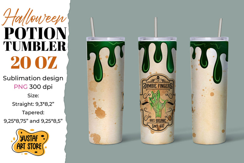 Halloween dripping tumbler sublimation.Zombie Fingers design Sublimation Yustaf Art Store 