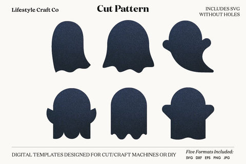 Halloween Earring SVG, Ghosts Earring Templates, Cricut cut file SVG Lifestyle Craft Co 