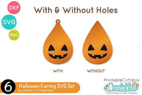 Halloween Earrings SVG Files SVG Printable Cuttable Creatables 