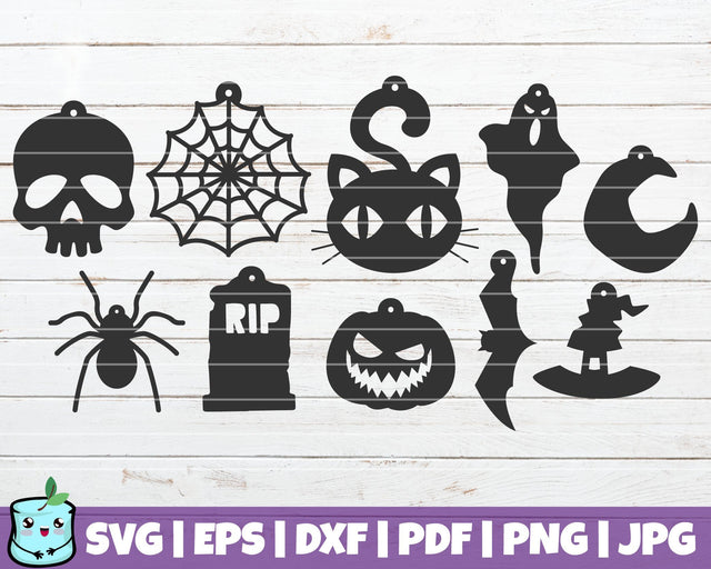 Halloween Earrings SVG MintyMarshmallows 