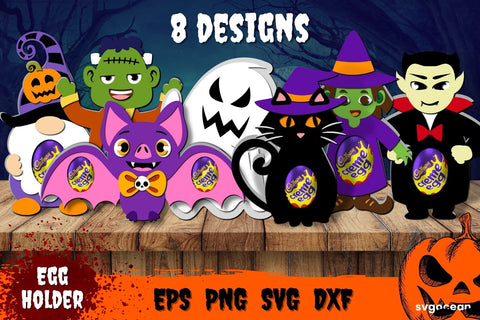 Halloween Egg Holder | Svg Bundle | Cut Files SVG SvgOcean 