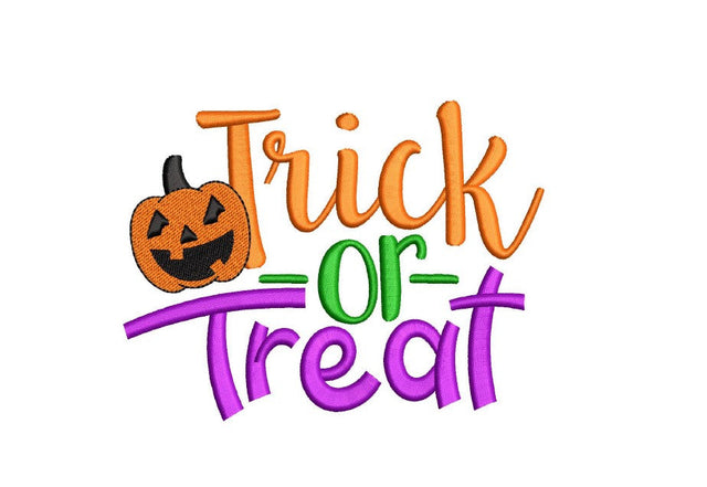 Halloween Embroidery Design, Trick or Treat Embroidery File, 3 sizes, Instant Download Embroidery/Applique DESIGNS Nino Nadaraia 