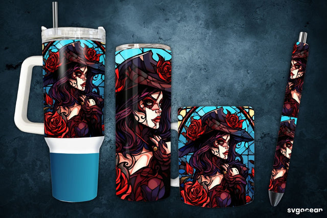 Halloween Enchantress Bundle | Tumbler | Mug | Pen Sublimation SvgOcean 