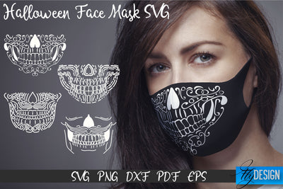 Halloween Face Mask SVG. Face Mask Designs. Sugar Skull SVG. SVG Fly Design 