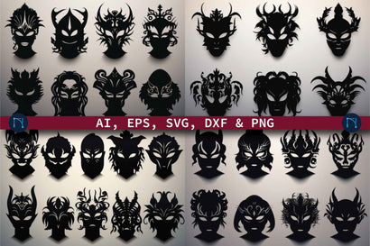 Halloween Face Masks SVG Bundle SVG MD JOYNAL ABDIN 