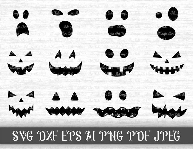 Halloween faces cut files SVG MagicArtLab 