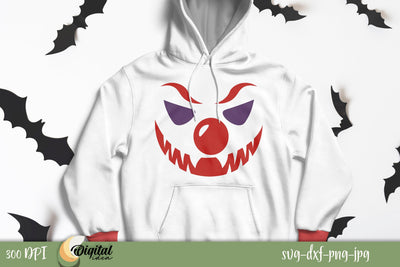 Halloween Faces SVG. Scary Clown Faces SVG. SVG Evgenyia Guschina 