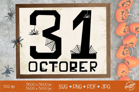 Halloween farmhouse sign SVG, 31 October SVG, Halloween sign SVG SVG Createya Design 
