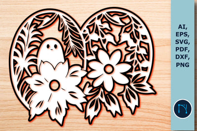 Halloween Floral Ghost SVG Bundle SVG MD JOYNAL ABDIN 