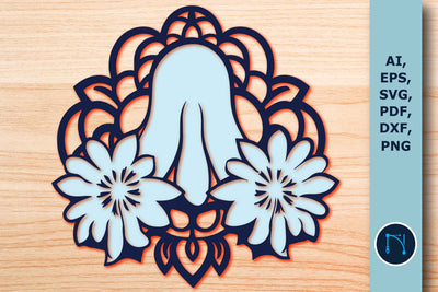 Halloween Floral Ghost SVG Bundle SVG MD JOYNAL ABDIN 