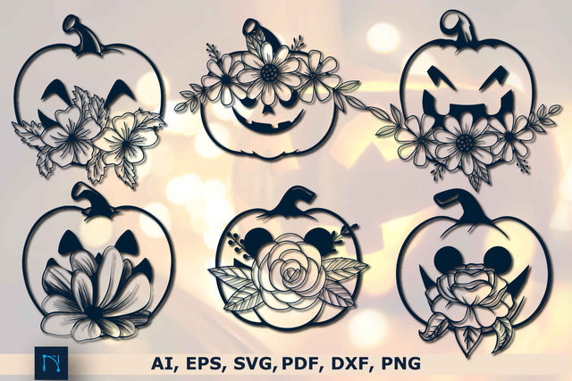 Halloween Floral Pumpkin SVG Bundle SVG MD JOYNAL ABDIN 